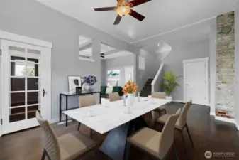 Inviting formal dining room.  Photo Virtually Staged