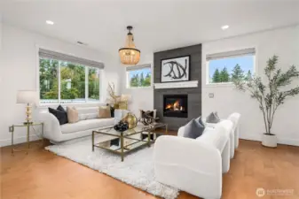 High-end window coverings throughout