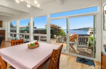 Giant windows merge the outdoors and living space