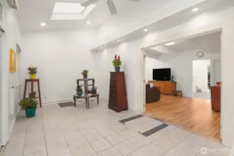 Sun room off den with skylights!