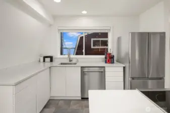 Apartment kitchen with a view!