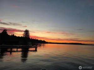 Sunset view from the dock!