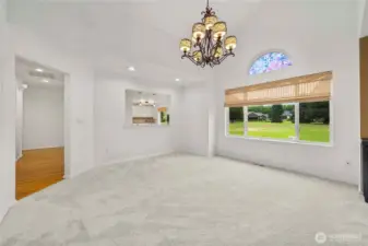 Living Room looking into the kitchen.