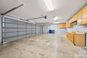 Over 700 sq ft of garage and potential workshop.