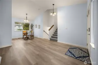 Main floor entry with vaulted entry