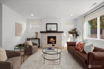 Spacious Great Room with Cozy Gas Fireplace