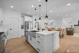 Well-Equipped Kitchen Boasts Stainless Steel Appliances and Plenty of Cabinetry
