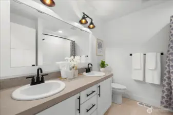 Full Guest Bath Centrally Located Between Bedrooms 2, 3 & 4 for Easy Access