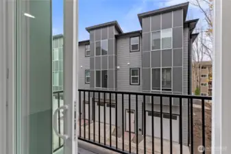 Balcony off living room 2nd floor