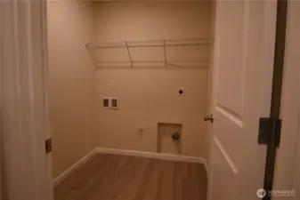 Convenient second-floor laundry.