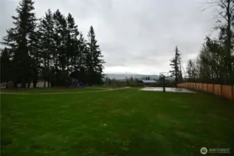 Sports court and walking trails.