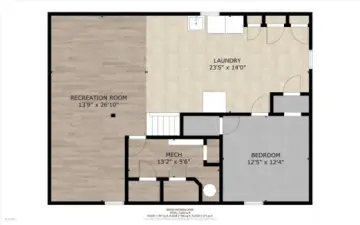 Lower level floor plan