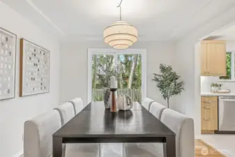 Real dining room perfect for gatherings