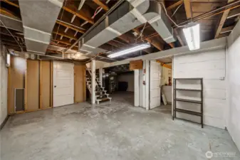 Unfinished basement has so much potential