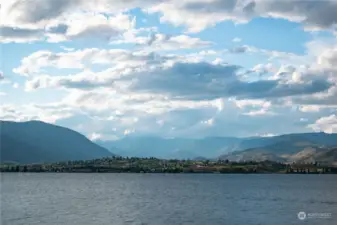 View from across the lake from lot