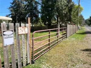 Gate to security the property and large enough to move RVs in and out.