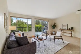 Living room on main (upper) floor