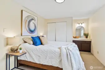 Primary bedroom -- two closets