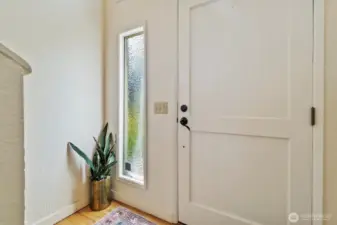 Front door and landing