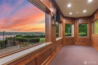 Fitness area with view