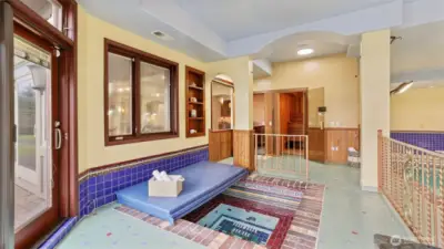 Indoor hot tub and dry  sauna