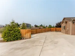 Concrete  & Fenced