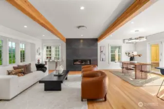 Another vantage point of the great room. The award-winning kitchen is to the right.