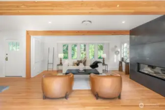 Notice the beautiful beams-they add warmth and interest.
