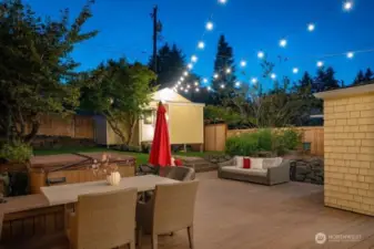 The yard is magical at nighttime!