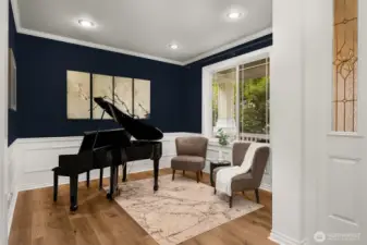 A music room , living room, study or library. How will you use this room?