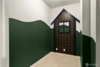 Fort Meadow-Creek. Whether you use it for storage, a wine room or a fort of your own.