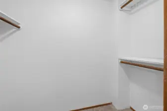 Walk-in closets in both the primary bedroom and second bedroom.