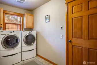Big mudroom with laundry and garage entry