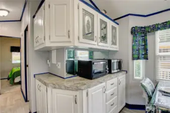 Spacious kitchen offers an abundance of cabinetry