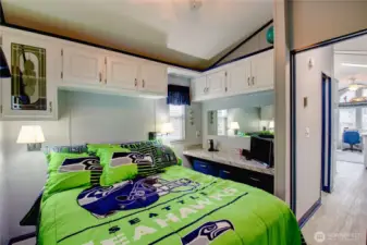 Large bedroom with lots of storage