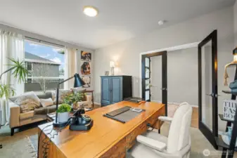 Spacious Main Floor Office with French Doors