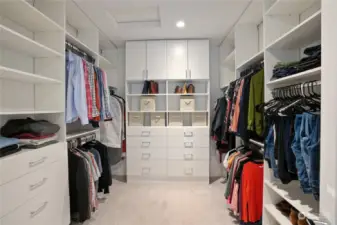Custom closet with lots of storage!