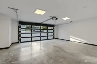 430 sqft 2-car garage with 220V EV charging and extra room for storage