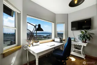 Breakfast nook off the kitchen offers exceptional views.