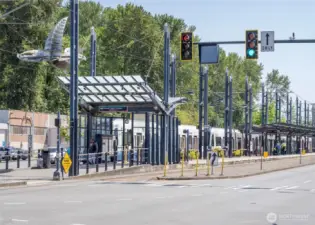 Light Rail Station Right Across the Street