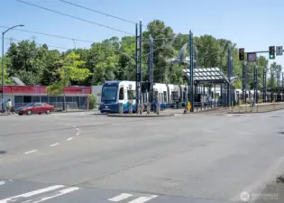 Light Rail Station Right Across the Street