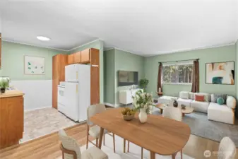 Flex room above shop photo staged