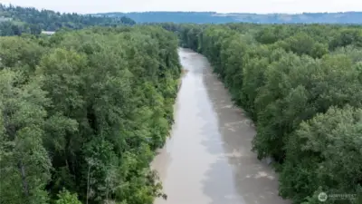 river just off property