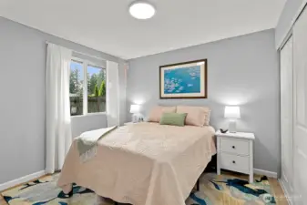 Bedrooms are bright and welcoming.