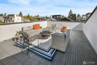 Roof top deck is very private.