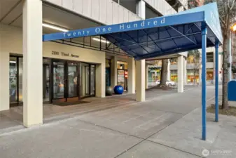 Covered awning and secure entrance off 3rd Avenue welcomes you.