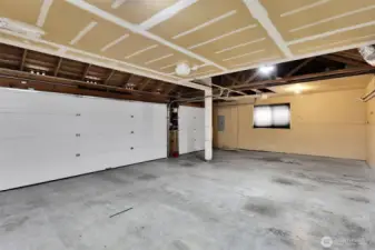 Large three car garage