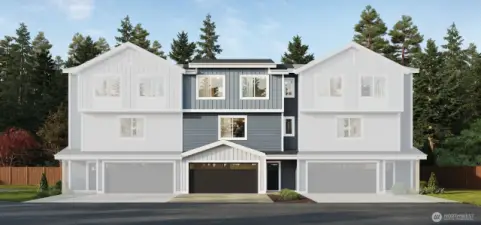 HOME IS A MIDDLE UNIT. Photographs are for illustrative purposes only. Features, finishes, interior/exterior colors, landscaping and floorplan shown may vary from actual homes built.