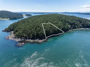 White outline is an approximate Lot 27 property line