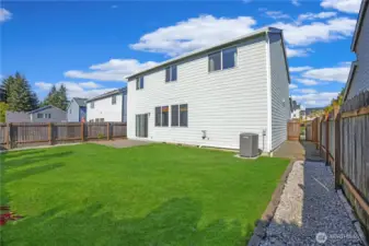 Fully fenced Backyard